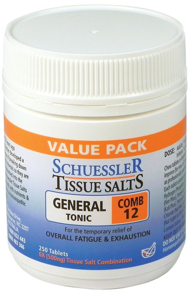 Martin & Pleasance Schuessler Tissue Salts Comb 12 (General Tonic) 250 Tablets