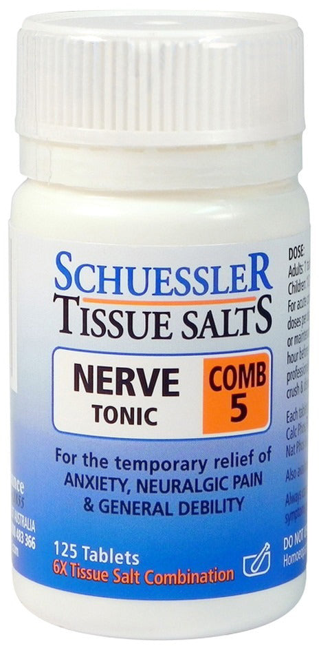 Martin & Pleasance Schuessler Tissue Salts Comb 5 (Nerve Tonic) 125 Tablets