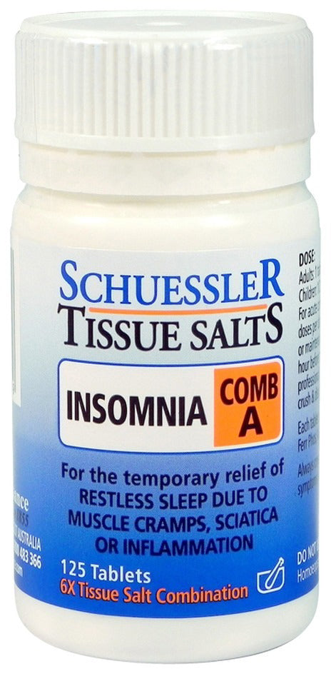 Martin & Pleasance Schuessler Tissue Salts Comb A (Insomnia) 125 Tablets