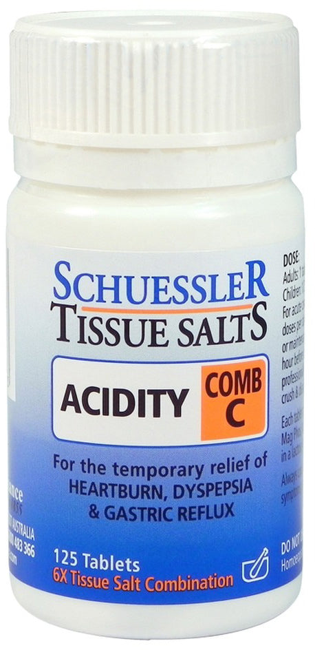 Martin & Pleasance Schuessler Tissue Salts Comb C (Acidity) 125 Tablets