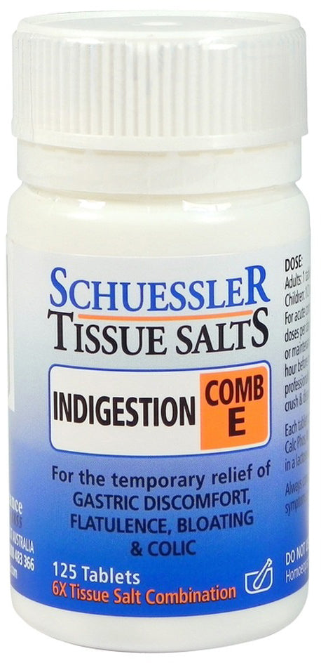 Martin & Pleasance Schuessler Tissue Salts Comb E (Indigestion) 125 Tablets