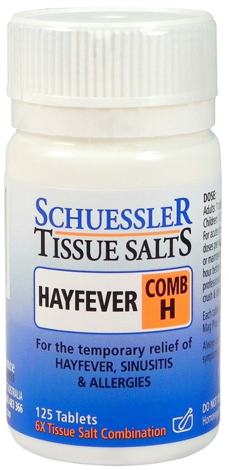 Martin & Pleasance Schuessler Tissue Salts Comb H (Hayfever) 125 Tablets