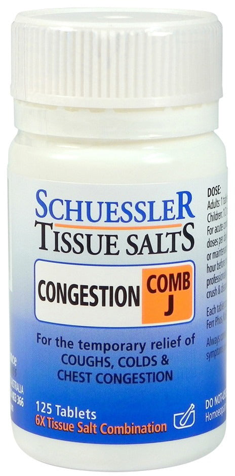 Martin & Pleasance Schuessler Tissue Salts Comb J (Congestion) 125 Tablets