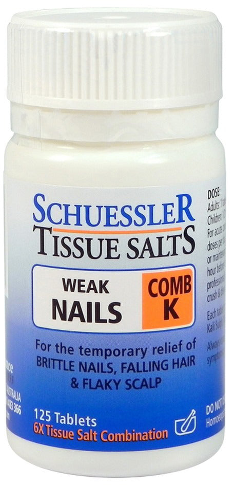 Martin & Pleasance Schuessler Tissue Salts Comb K (Weak Nails) 125 Tablets