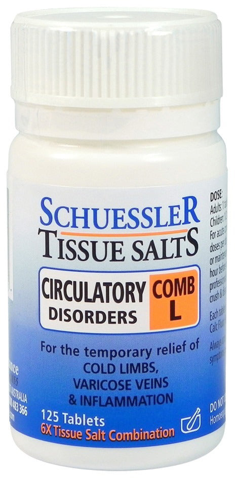 Martin & Pleasance Schuessler Tissue Salts Comb L (Circulatory Disorders) 125 Tablets