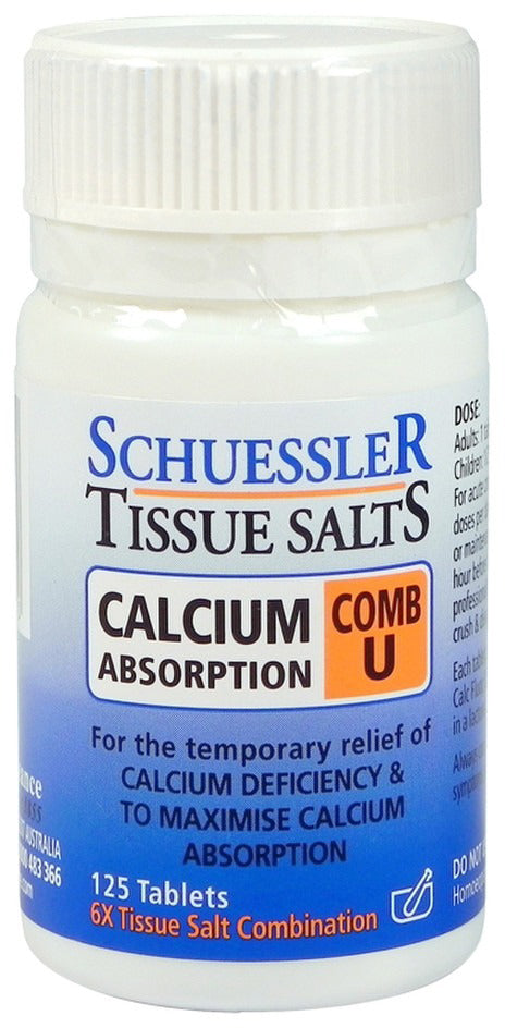 Martin & Pleasance Schuessler Tissue Salts Comb U (Calcium Absorption) 125 Tablets