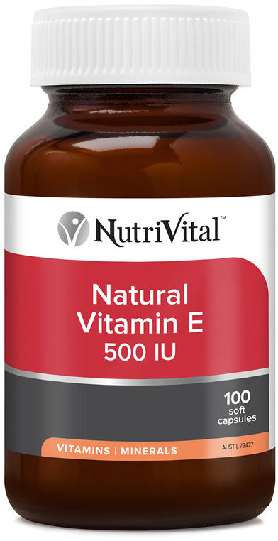 NutriVital Natural Vitamin E 500IU 100 Capsules