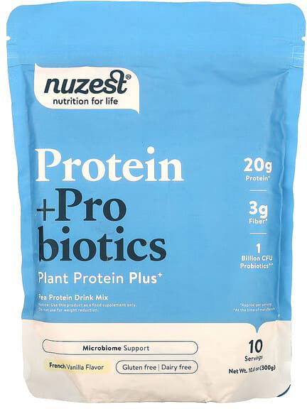 Nuzest, Protein + Probiotics, Rich Chocolate, 10.6 oz (300 g)