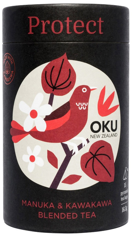 OKU New Zealand Protect Manuka & Kawakawa Blended Tea X 15 Tea Bags