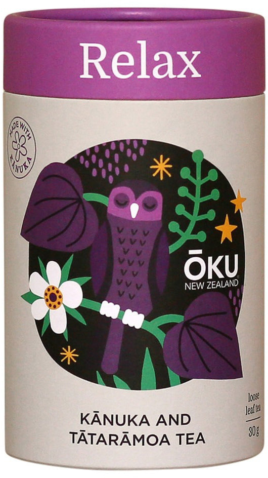 OKU New Zealand Relax Kanuka & Chamomile Blended Tea Loose Leaf 30g