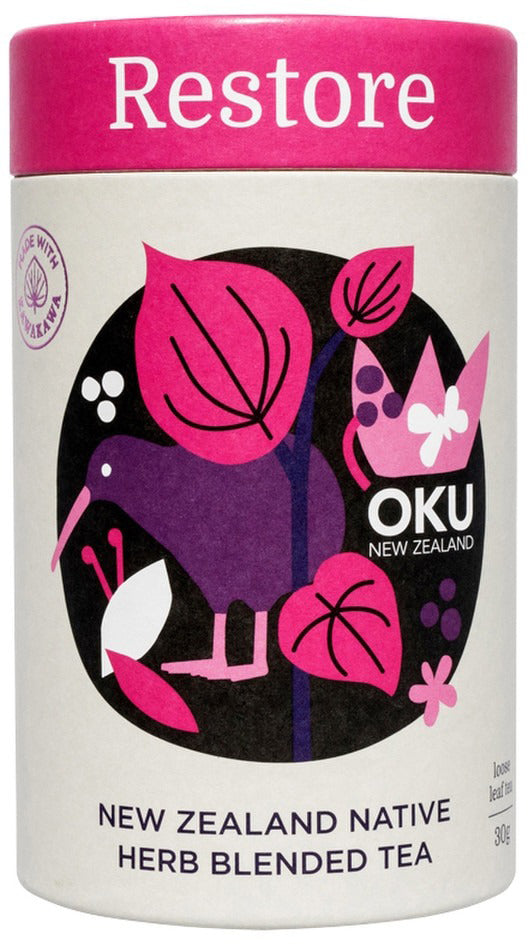 OKU New Zealand Restore Native Herb Blended Tea Loose Leaf 30g