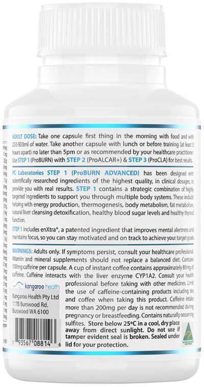 PC Laboratories Step 1 ProBURN Advanced 60 Capsule