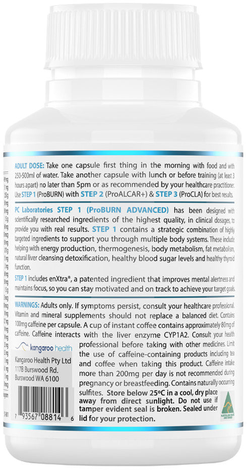 PC Laboratories Step 1 ProBURN Advanced 60 Capsule