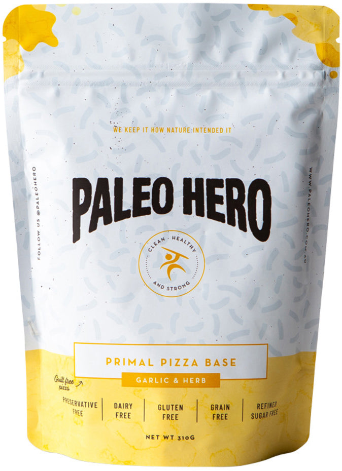 Paleo Hero Primal Mix Pizza Base Garlic and Herb 310g