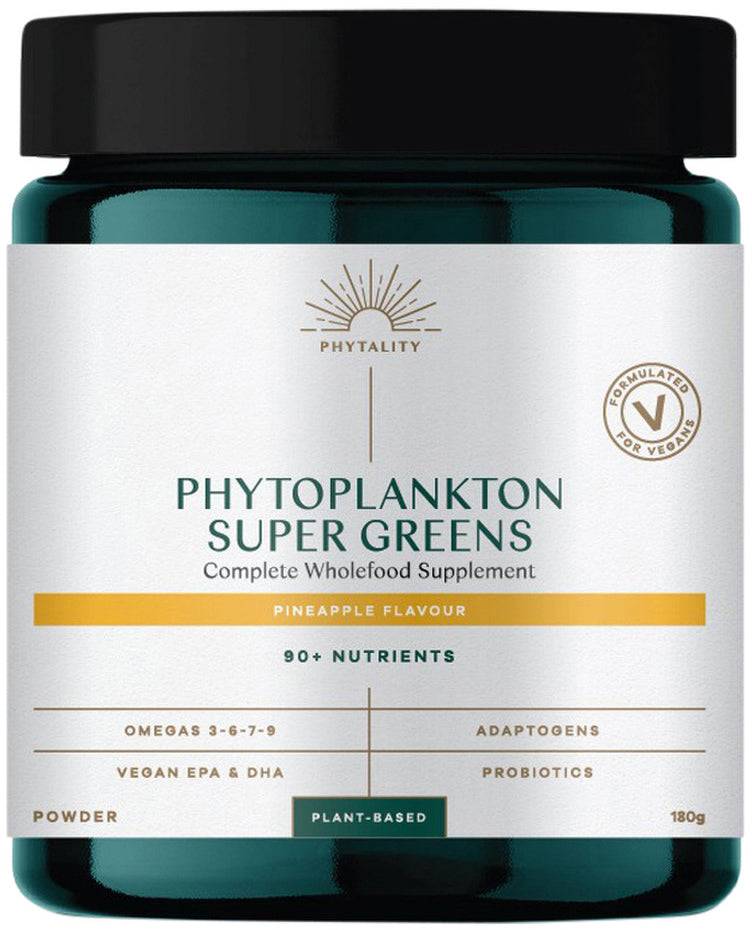 Phytality Phytoplankton Super Greens (Complete Wholefood Supplement) Powder 180g