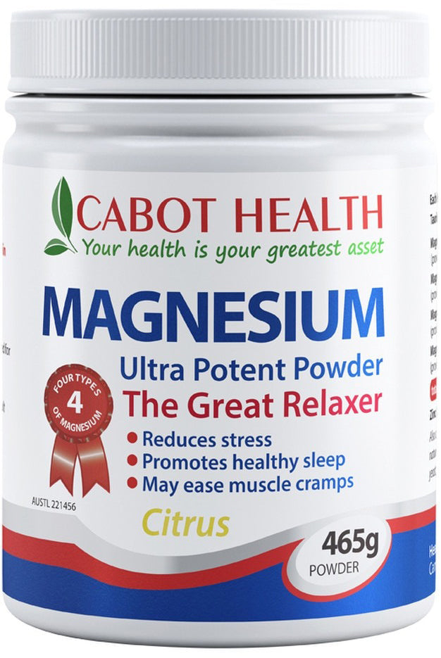 Cabot Health Magnesium Ultra Potent Citrus Powder 465g