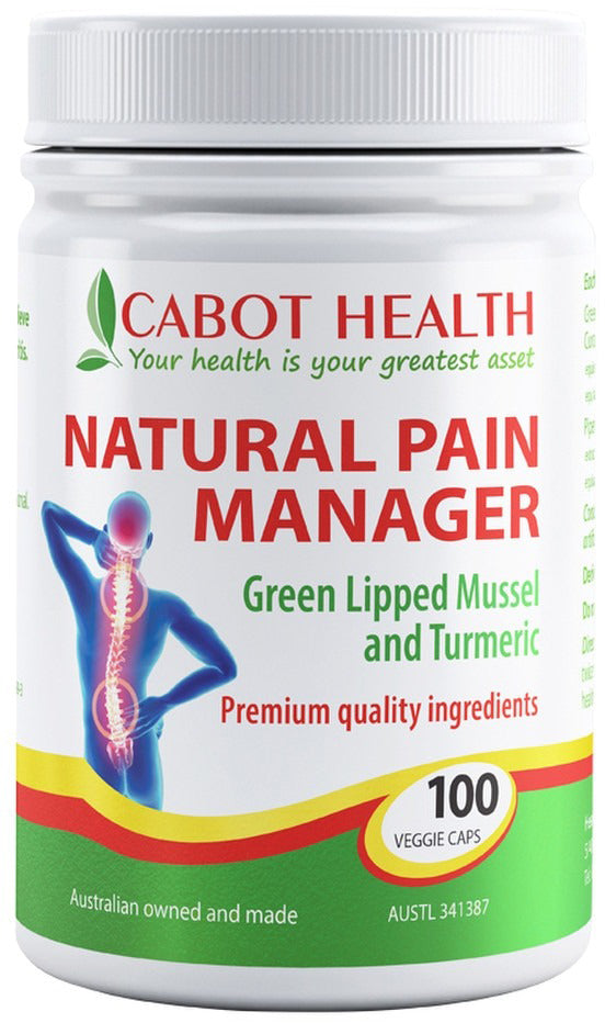 Cabot Health Natural Pain Manager 100 Vegeterian Capsules