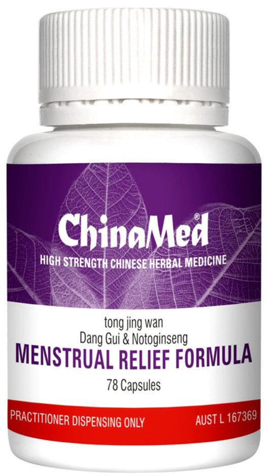 ChinaMed Menstrual Relief Formula 78 Capsules