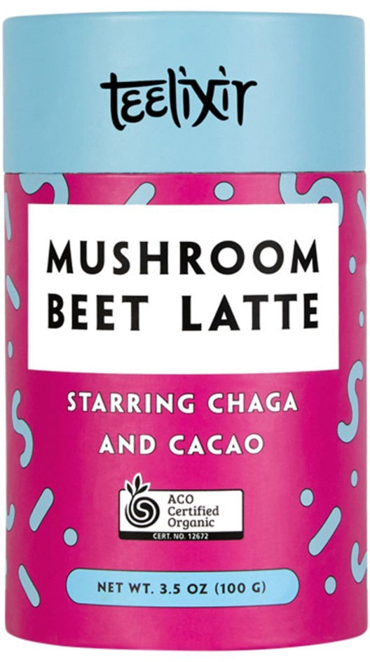 Teelixir Organic Mushroom Beet Latte (Starring Chaga And Cacao) 100g