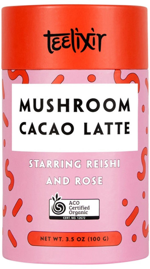 Teelixir Organic Mushroom Cacao Latte (Starring Reishi And Rose) 100g