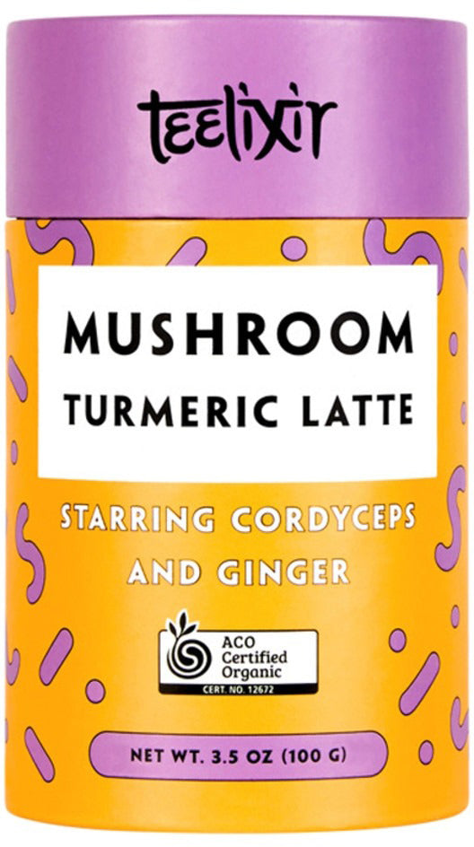 Teelixir Organic Mushroom Turmeric Latte (Starring Cordyceps And Ginger) 100g