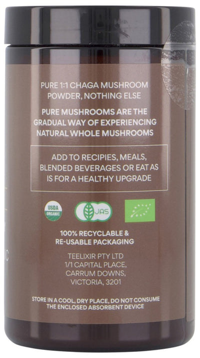 Teelixir Organic Pure Chaga Mushroom 50g