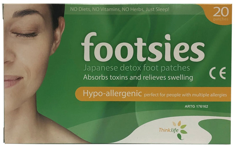 Footsies By Thinklife (Japanese Foot Patches) Hypo-Allergenic Patches x 20 Pack