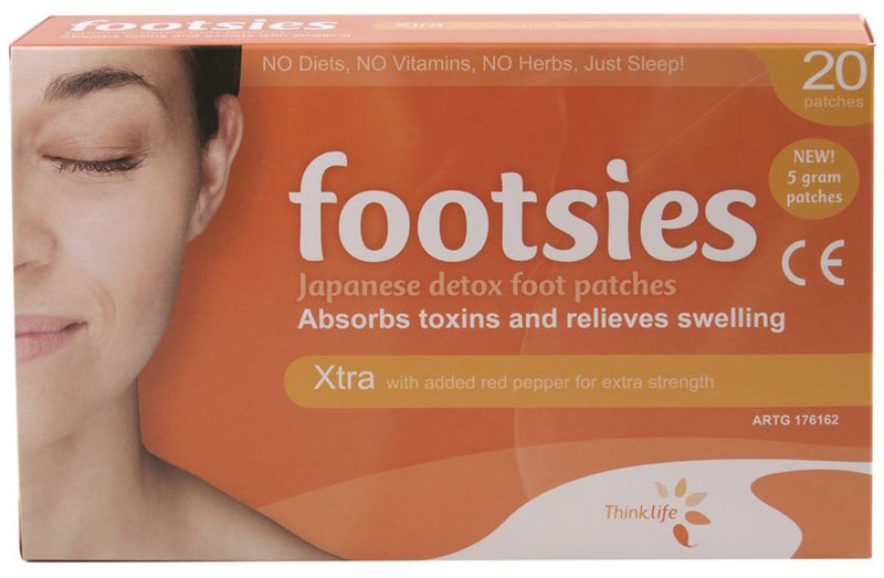 Footsies By Thinklife (Japanese Detox Foot Patches) Xtra Patches x 20 Pack