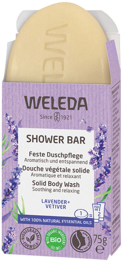 Weleda Shower Bar (Solid Body Wash) Lavender + Vetiver 75g