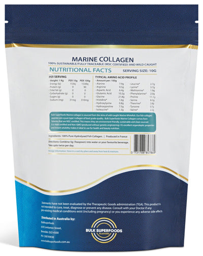 Marine Collagen Hydrolysate 500g by Bulk Superfoods