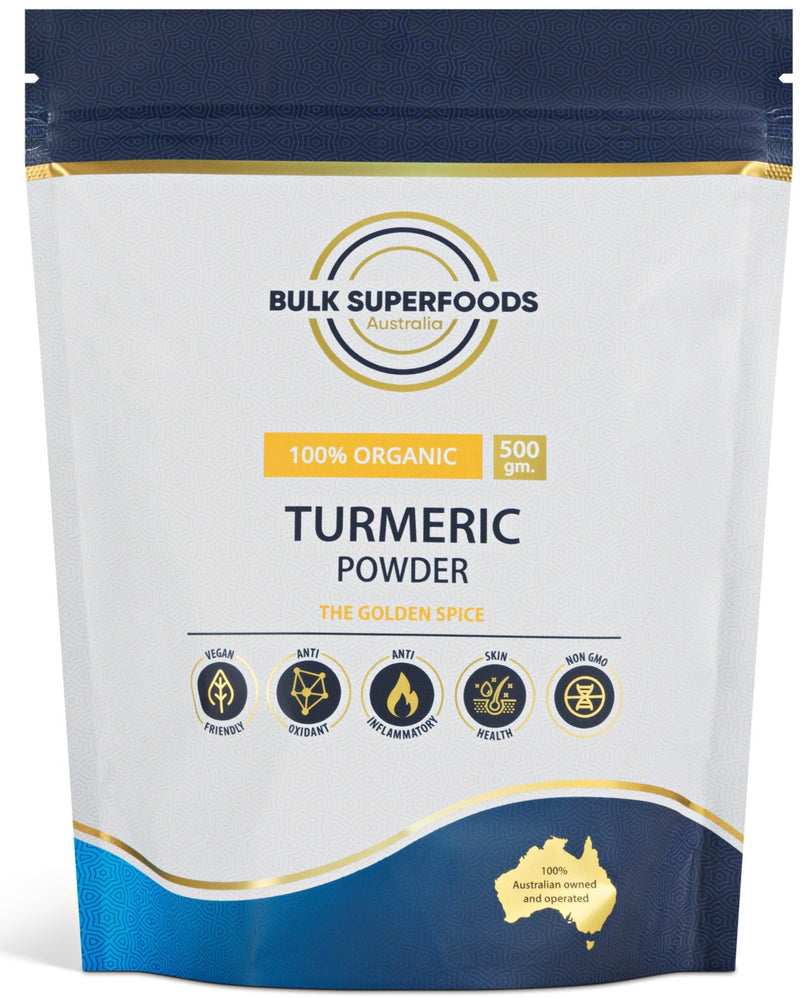 Organic Turmeric Powder 500g (6% Curcumin) by Bulk Superfoods